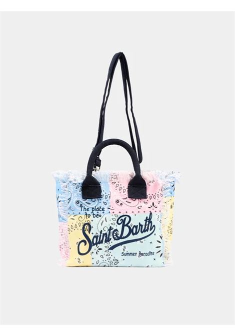 Borsa Media in canvas SAINT BARTH | COL0001 COLETTE03277L BANDANNA ROUND COLOR